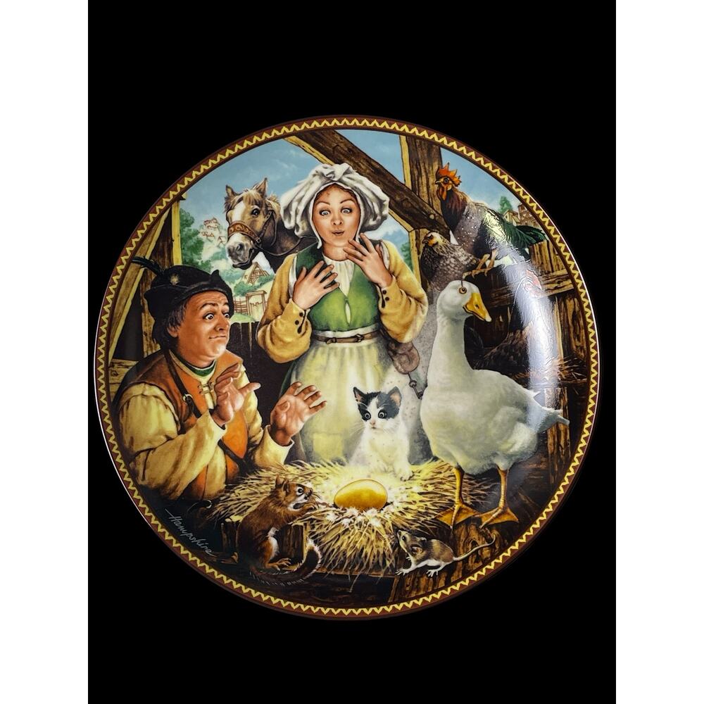Vintage 1988 Edwin M Knowles The Goose That Laid the Golden Egg Decorative Plate
